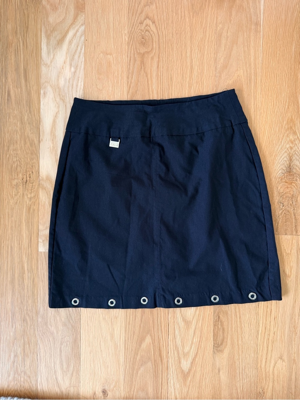 Lulu-B Black Mini Skirt with Grommet Hem